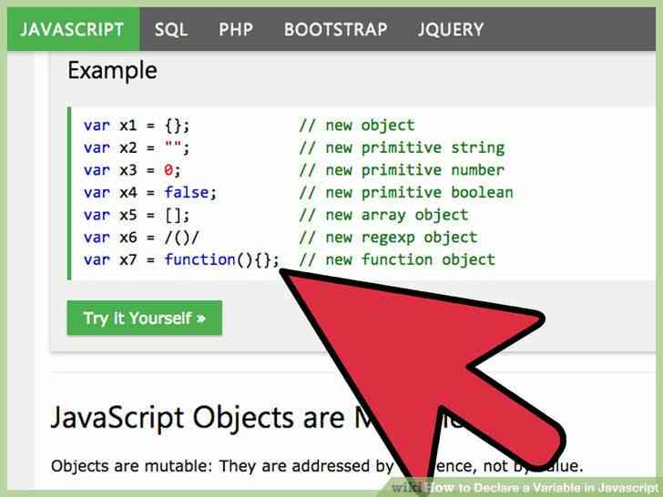 Image intitulée Déclarer une Variable en Javascript à l